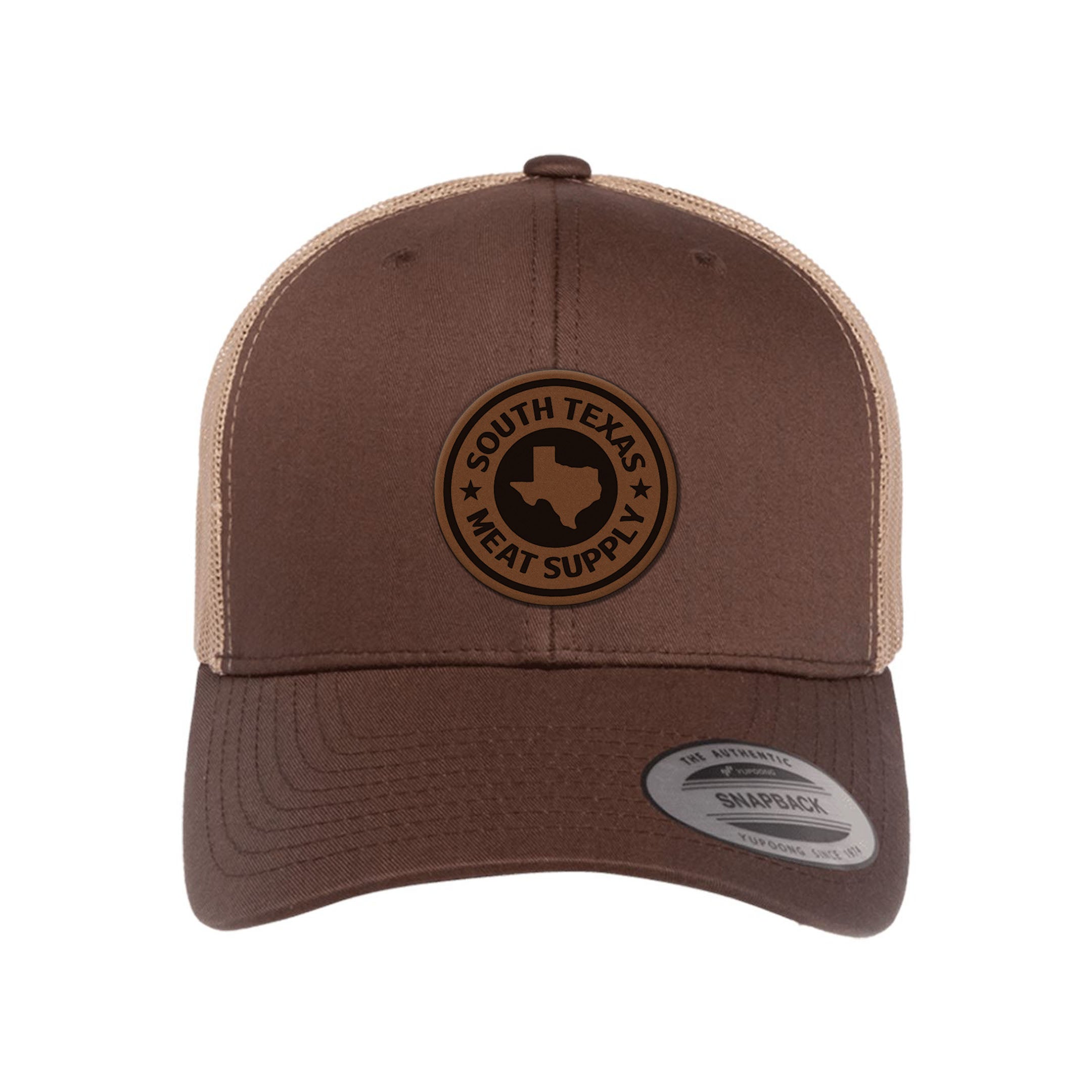 South Texas Meat Supply Leather Patch Snapback